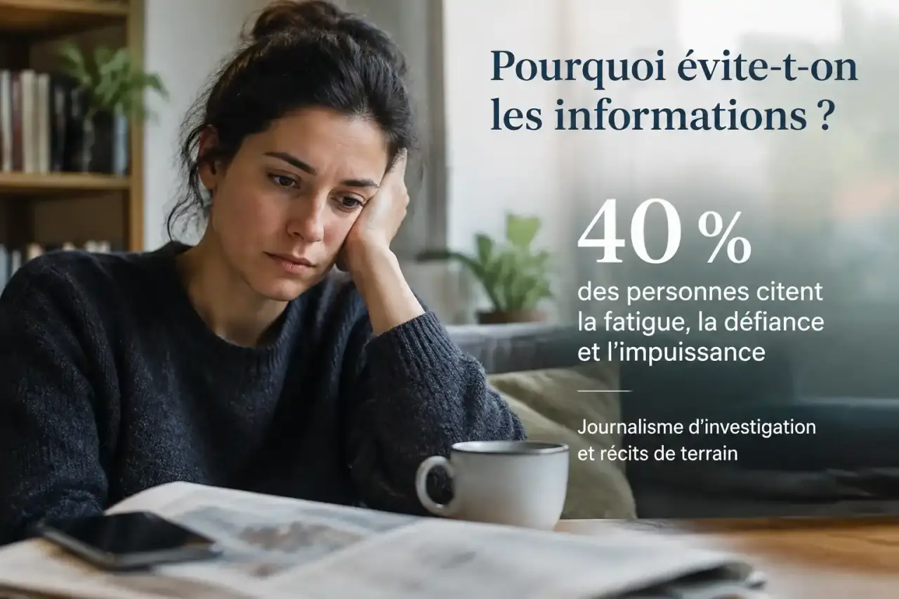 Pourquoi évite-t-on les informations ? 40 % des personnes citent la fatigue, la défiance et l’impuissance