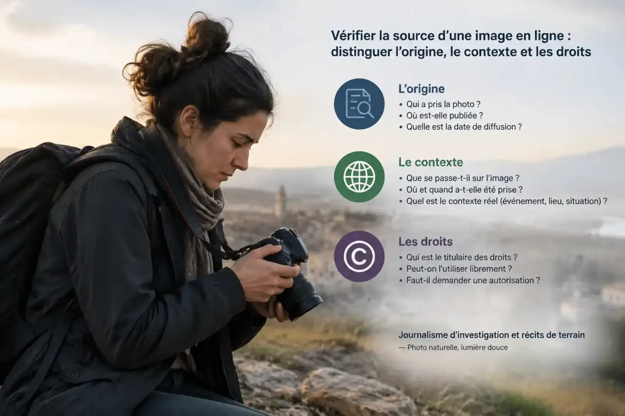Vérifier la source d’une image en ligne : distinguer l’origine, le contexte et les droits